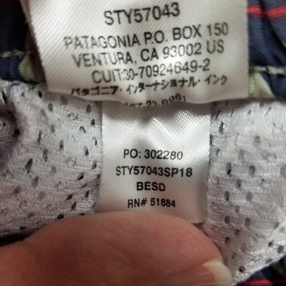 Patagonia Barely Baggies Shorts Women's Size Large Belay Stripe Desert Sage - Picture 6 of 12